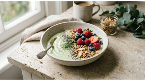 Take Your Greens Without Drinking Them: High-Protein Yoghurt Bowl