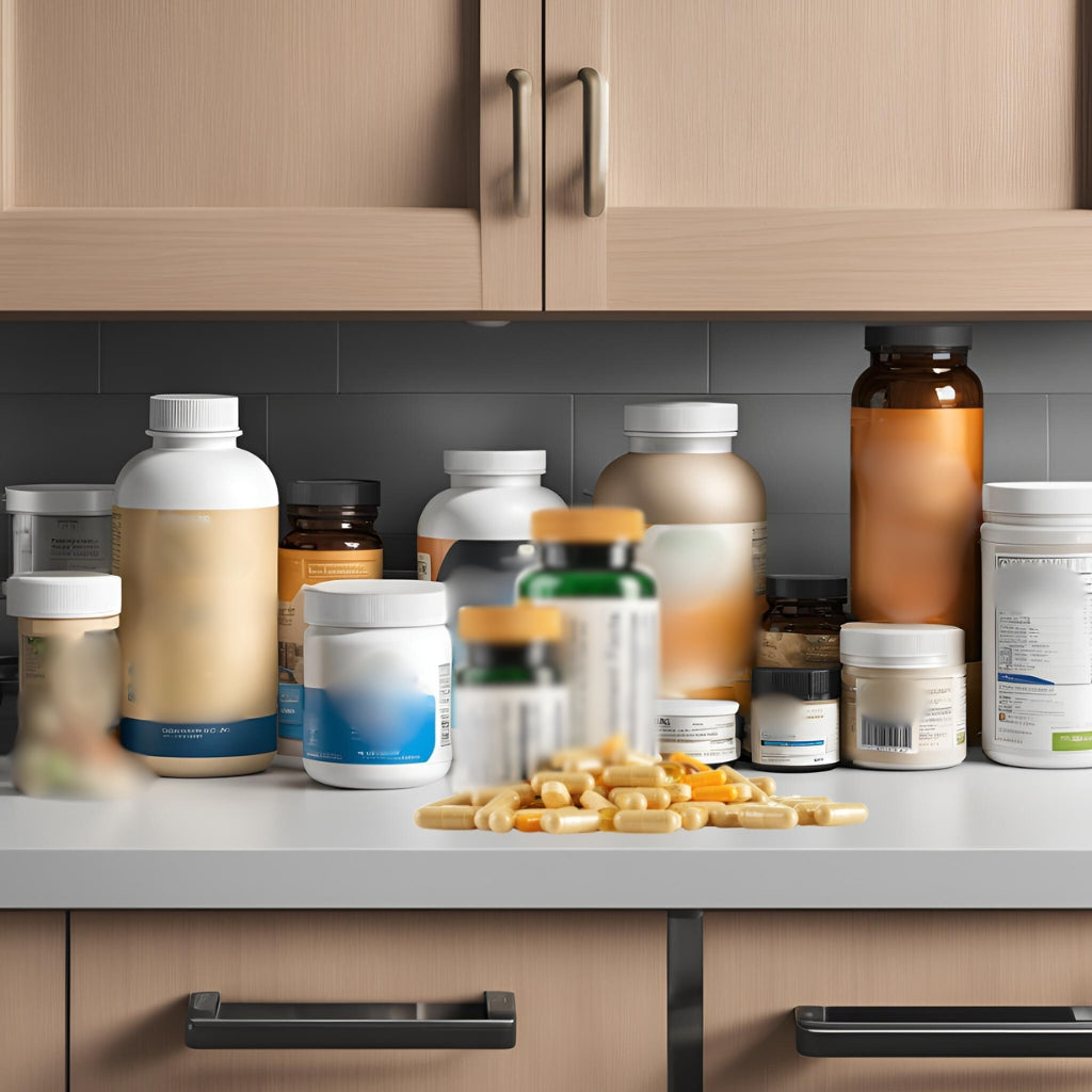 stacking supplement bottles