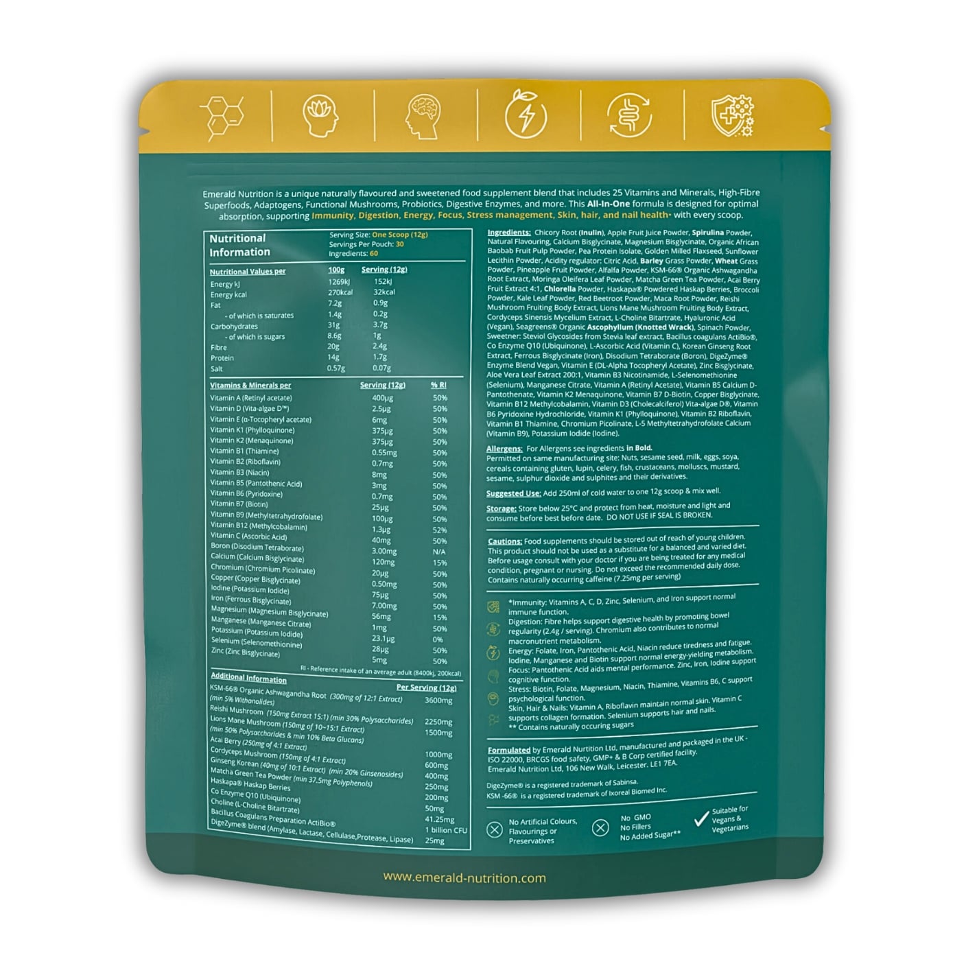 Emerald Nutrition® SuperGreens - Emerald Nutrition