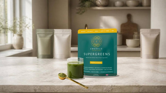 Rheal vs Emerald Supergreens: one scoop vs a shelf of products - Emerald Nutrition