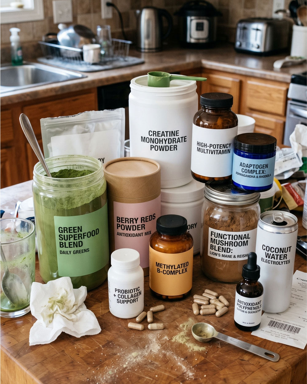 A cluttered stack of separate daily supplements