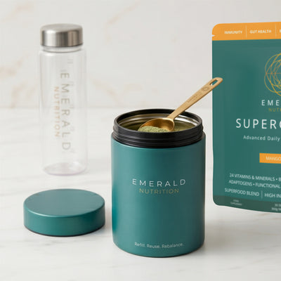 Emerald container lifestyle shot