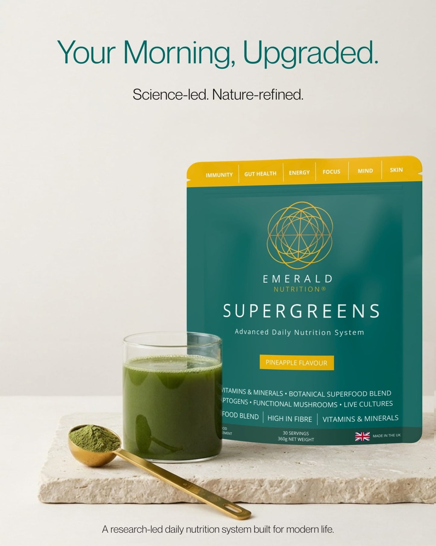 Emerald Nutrition Supergreens® – Your Morning, Upgraded. – Pineapple - Emerald Nutrition