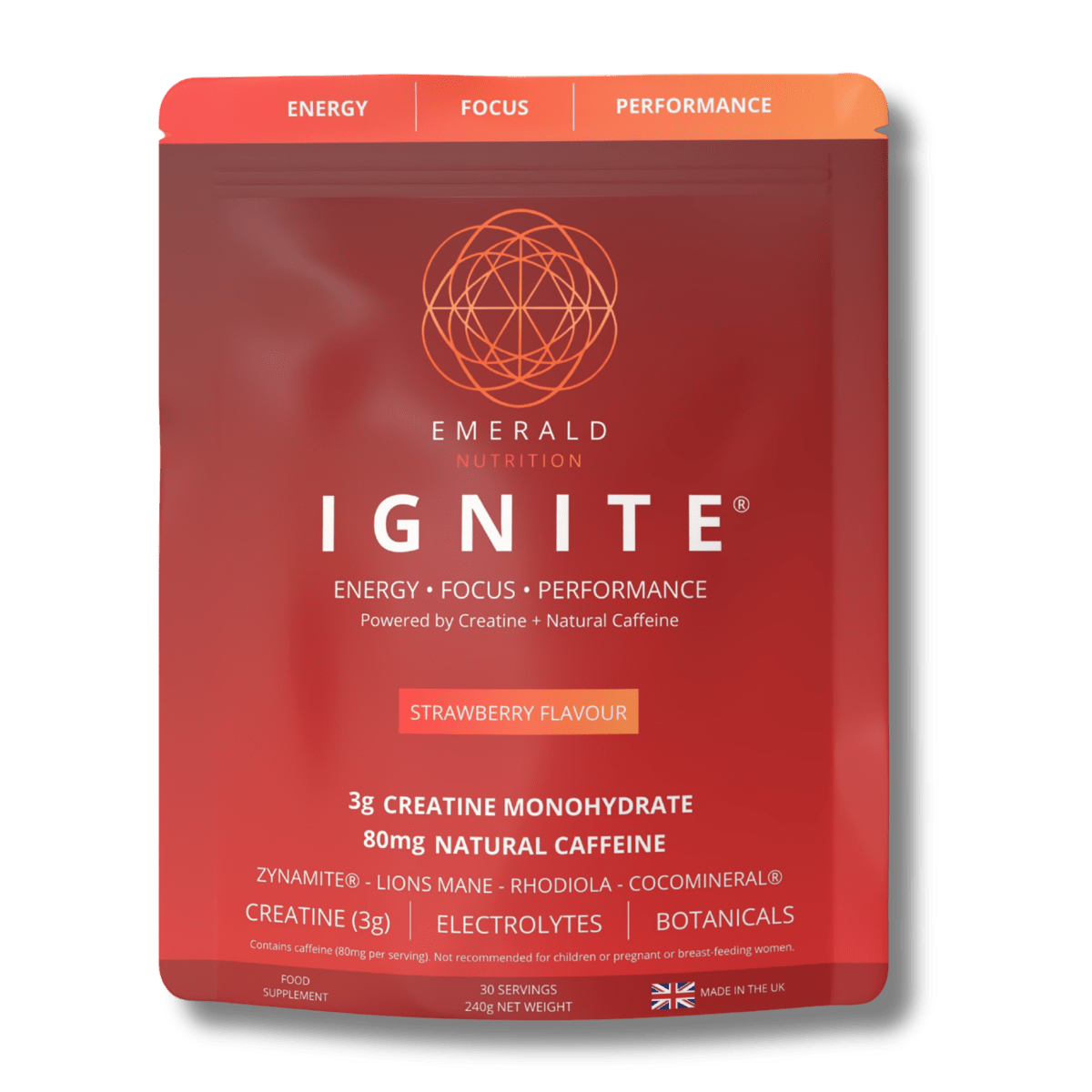 Emerald Ignite Strawberry pouch